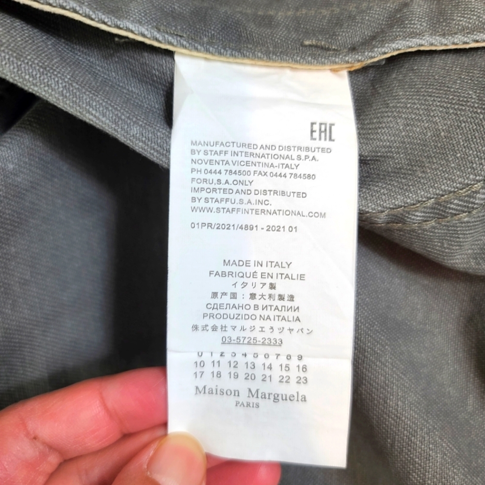 Maison Margiela Men’s Luxury Denim Jacket – Made in Italy – Gray – Size 46 - Picture 7 of 13